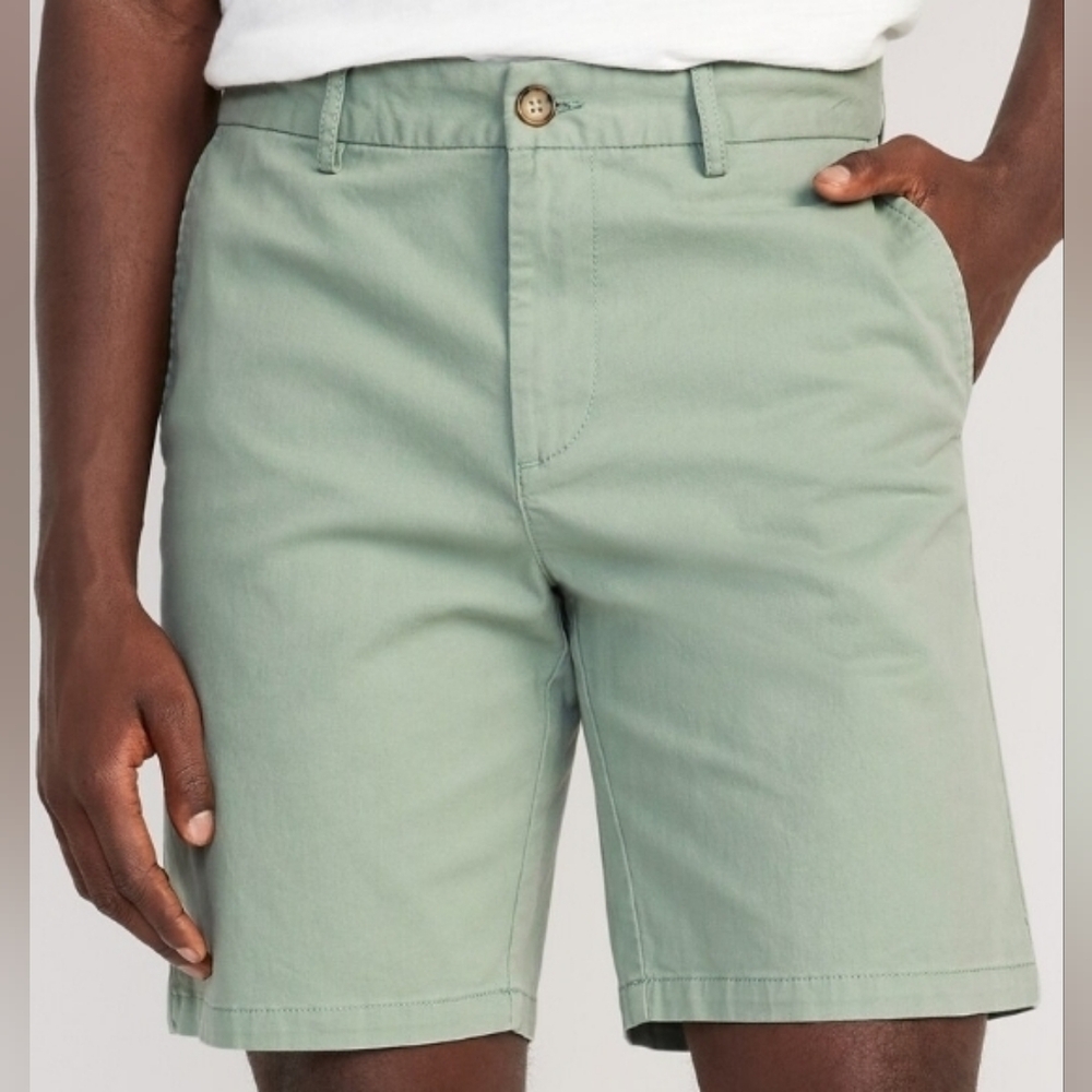 Men's Slim Built-In Flex Rotation Chino Shorts - 9-inch inseam Old Navy Green